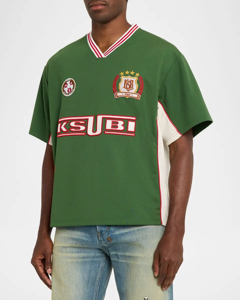 Ksubi Jersey-Printed V-Neck T-Shirt | Thumbnail 4