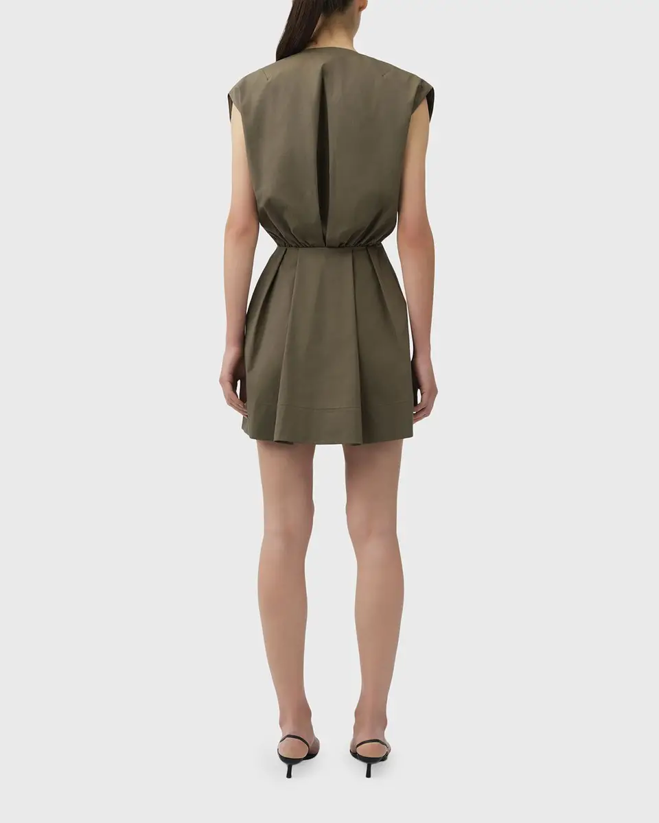 Simkhai Sefi V-Neck Cotton Mini Dress | Thumbnail 3 Simkhai Sefi V-Neck Cotton Mini Dress | Thumbnail 3