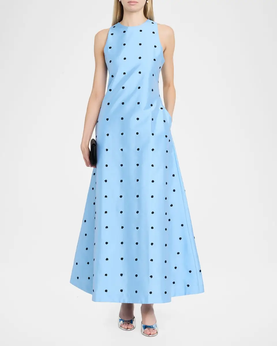 LOVEBIRDS Bennet Sequin Floral Dotted Maxi Dress | Thumbnail 2 LOVEBIRDS Bennet Sequin Floral Dotted Maxi Dress | Thumbnail 2