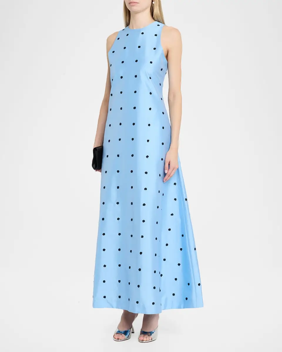 LOVEBIRDS Bennet Sequin Floral Dotted Maxi Dress | Thumbnail 4 LOVEBIRDS Bennet Sequin Floral Dotted Maxi Dress | Thumbnail 4