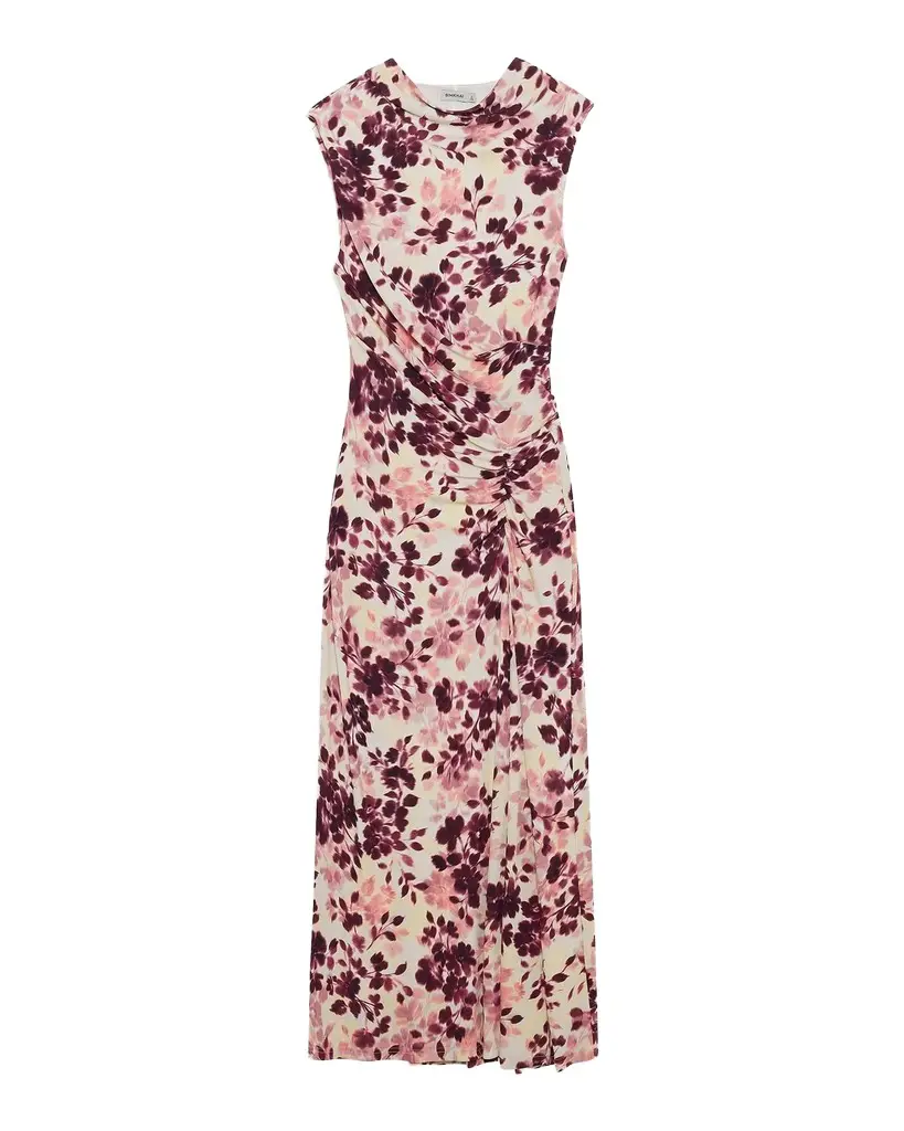 Simkhai Acacia Draped Jersey Midi Dress | Image 1 Simkhai Acacia Draped Jersey Midi Dress | Image 1