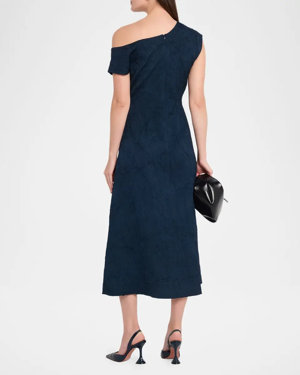 LOVEBIRDS Mavi One-Shoulder Crinkled Floral Midi Dress | Thumbnail 3 LOVEBIRDS Mavi One-Shoulder Crinkled Floral Midi Dress | Thumbnail 3