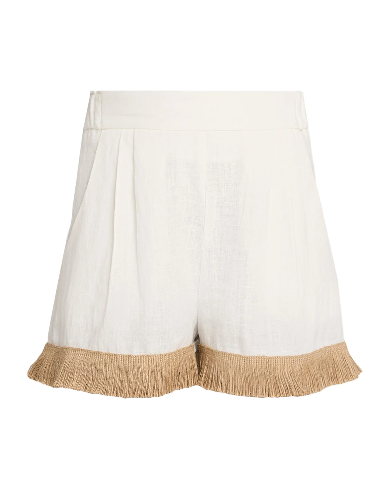 Mia Fringe-Trim Linen Shorts Mia Fringe-Trim Linen Shorts