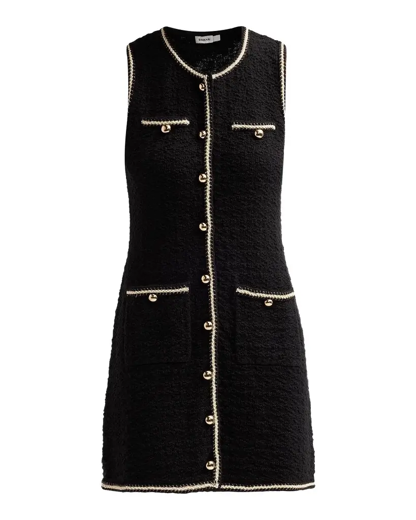 Kerris Rib-Knit Sheath Mini Dress Kerris Rib-Knit Sheath Mini Dress