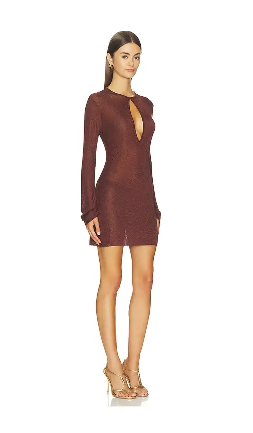 SEROYA Emeri Metallic Knit Mini Dress | Thumbnail 2 SEROYA Emeri Metallic Knit Mini Dress | Thumbnail 2