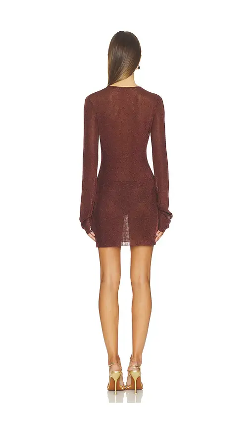 SEROYA Emeri Metallic Knit Mini Dress | Thumbnail 3 SEROYA Emeri Metallic Knit Mini Dress | Thumbnail 3
