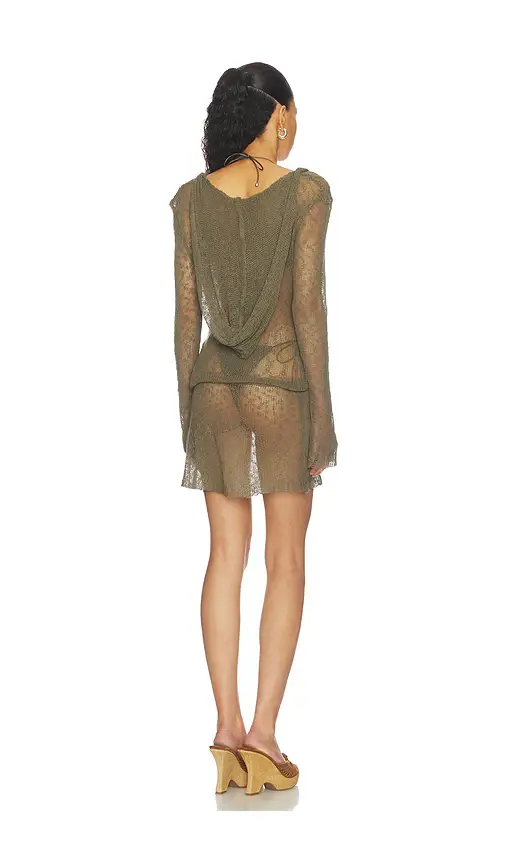 Jaded London Knit Hooded Cutout Mini Dress | Thumbnail 3