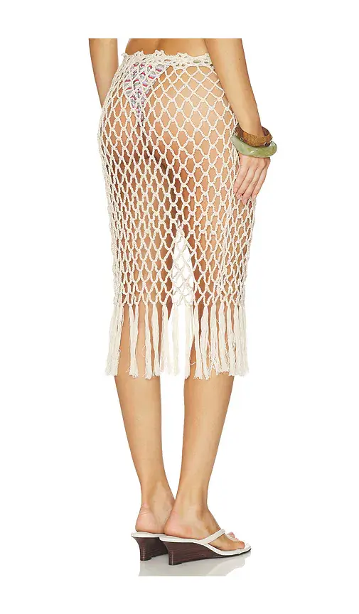 Frankies Bikinis Star Crochet Midi Skirt | Thumbnail 4