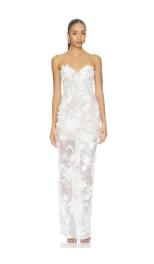 Bronx and Banco Dahlia Bridal Strapless Maxi Dress | Image 1 Bronx and Banco Dahlia Bridal Strapless Maxi Dress | Image 1