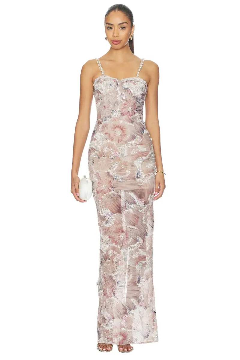 Eve Dahlia Maxi Dress With Straps Eve Dahlia Maxi Dress With Straps