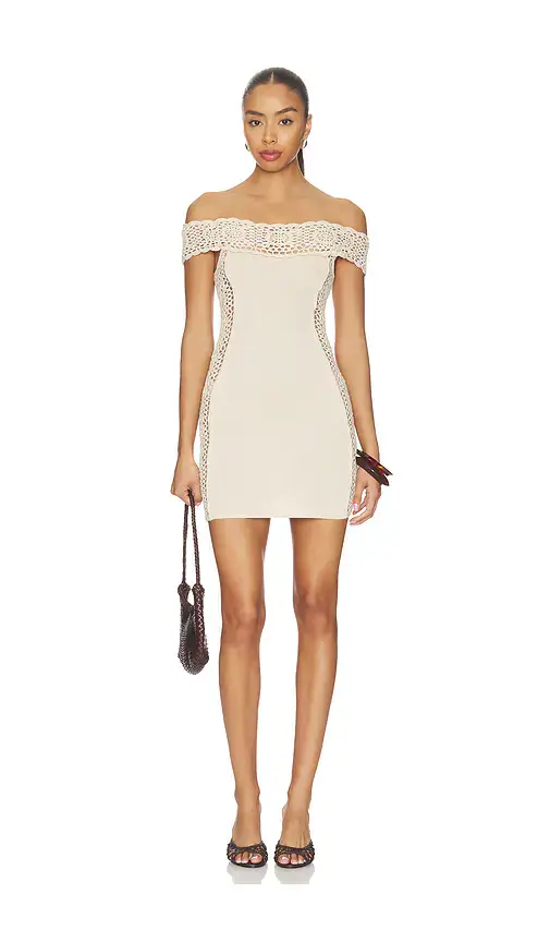 Frankies Bikinis Fleur Crochet Mini Dress | Image 1 Frankies Bikinis Fleur Crochet Mini Dress | Image 1