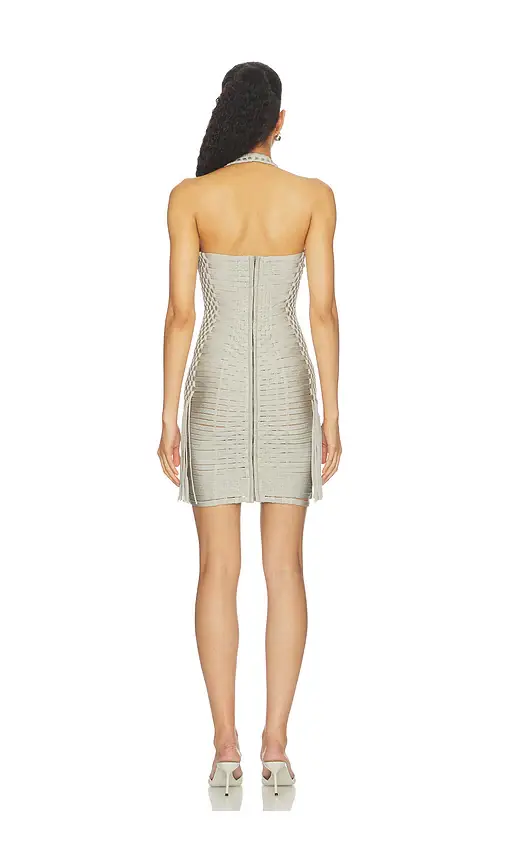 Isa Boulder Woven Fringe Mini Dress | Thumbnail 3