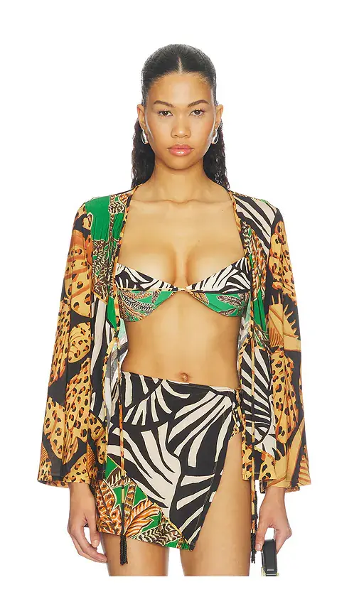 Farm Rio Open Front Blouse | Thumbnail 2