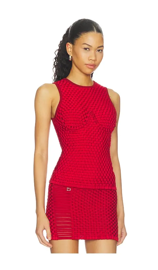Isa Boulder Woven Tight Tank Top | Thumbnail 2