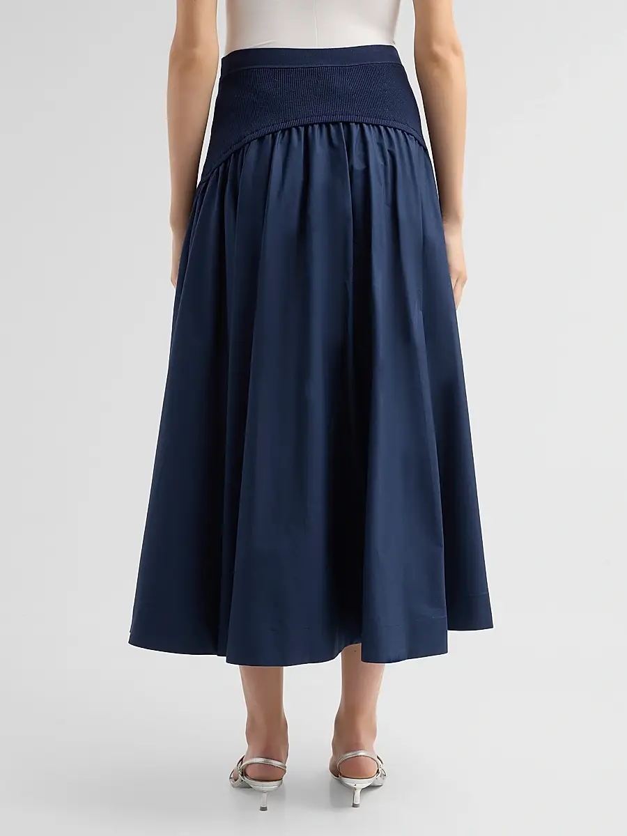 Simkhai Women's Ovie Cotton Midi Skirt | Thumbnail 3