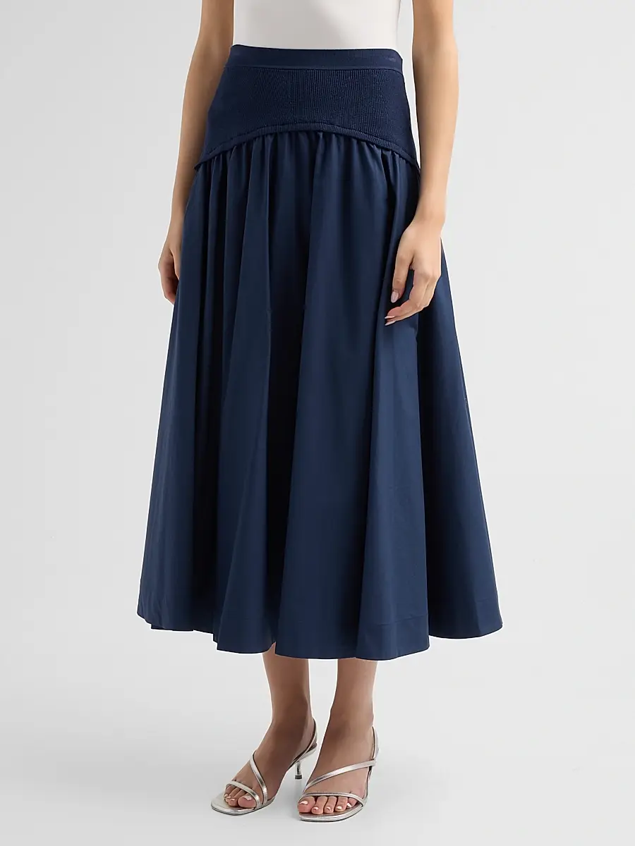 Simkhai Women's Ovie Cotton Midi Skirt | Thumbnail 4