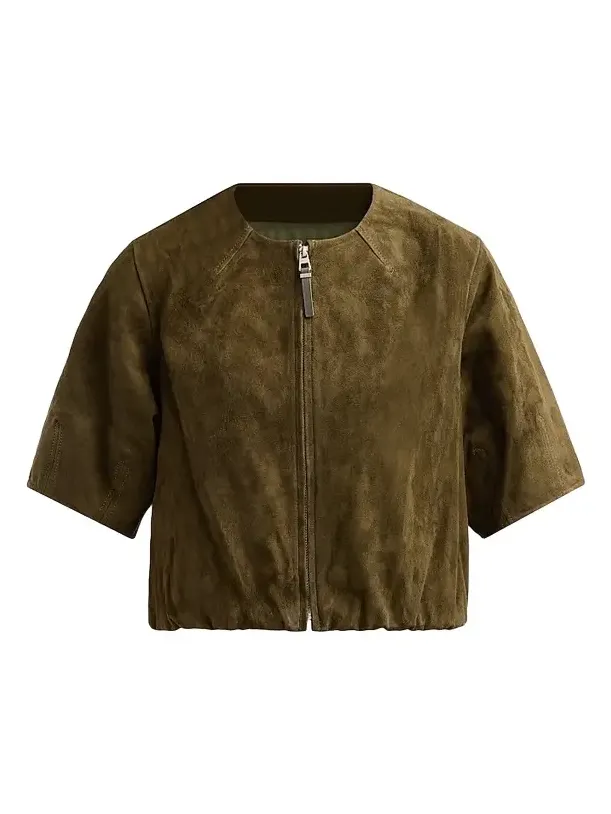 Simkhai Women's Austyn Suede Zip-Up Jacket