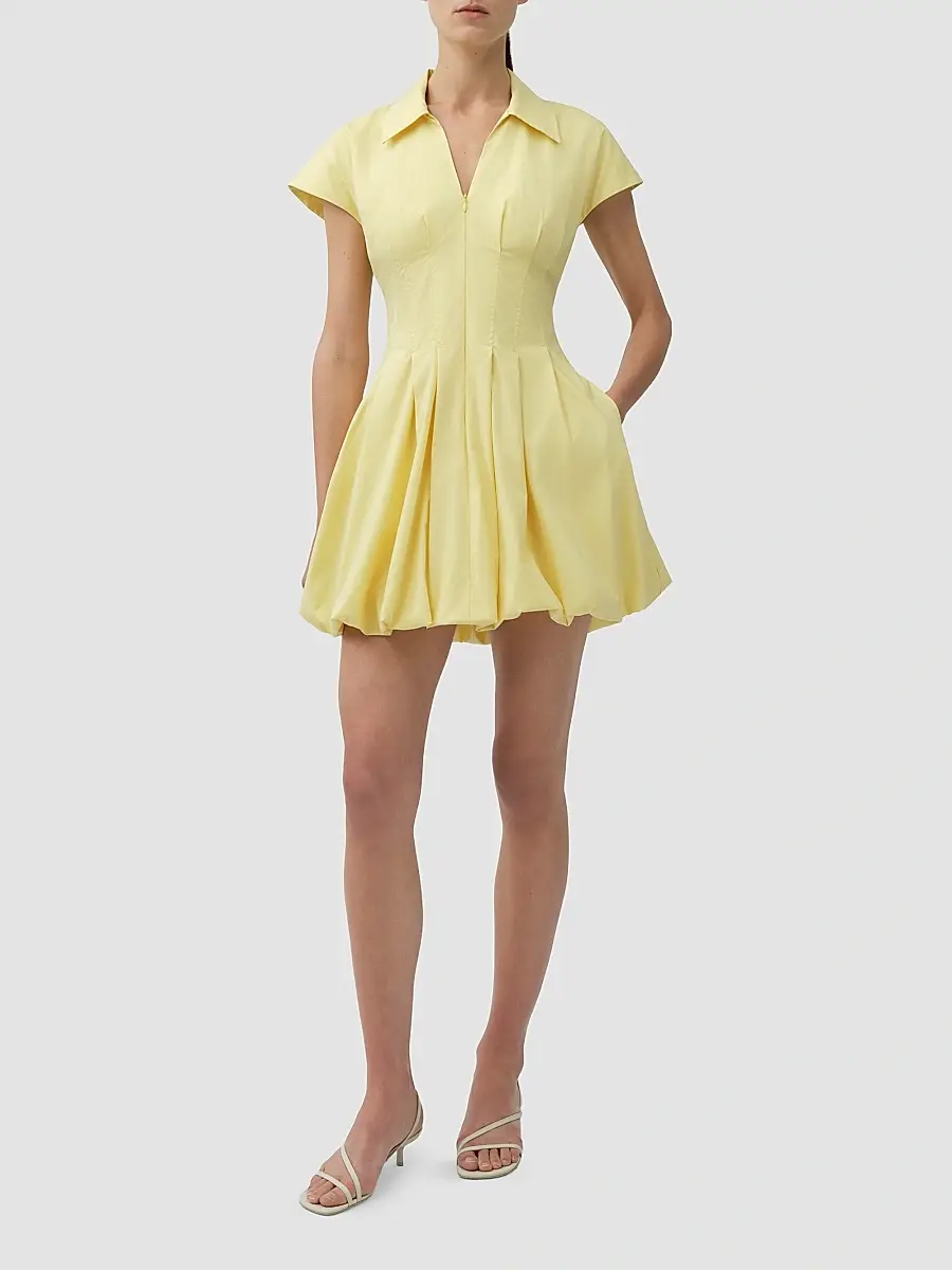 Simkhai Women's Lirinne Bubble-Hem Mini Dress | Thumbnail 2
