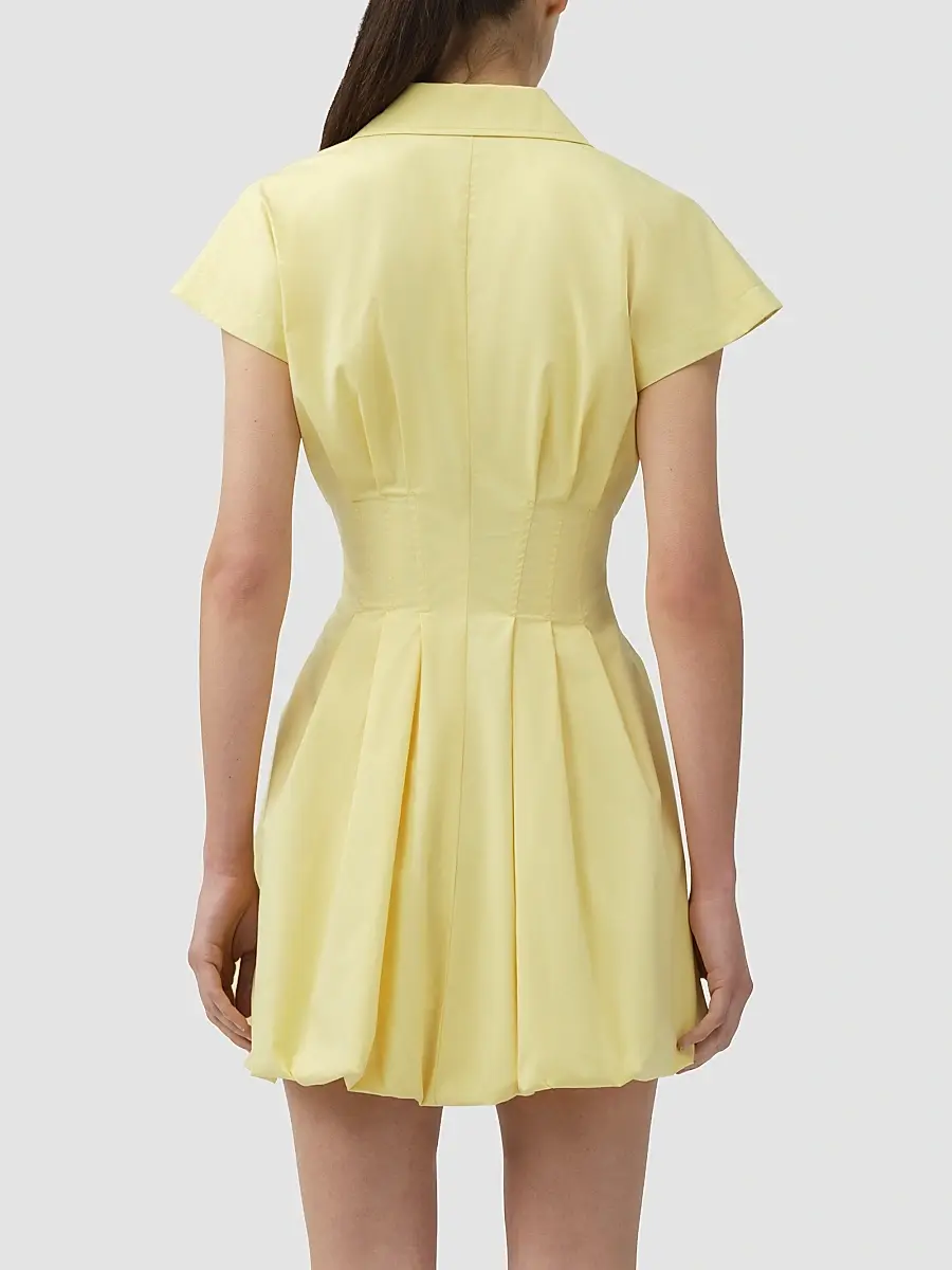 Simkhai Women's Lirinne Bubble-Hem Mini Dress | Thumbnail 3