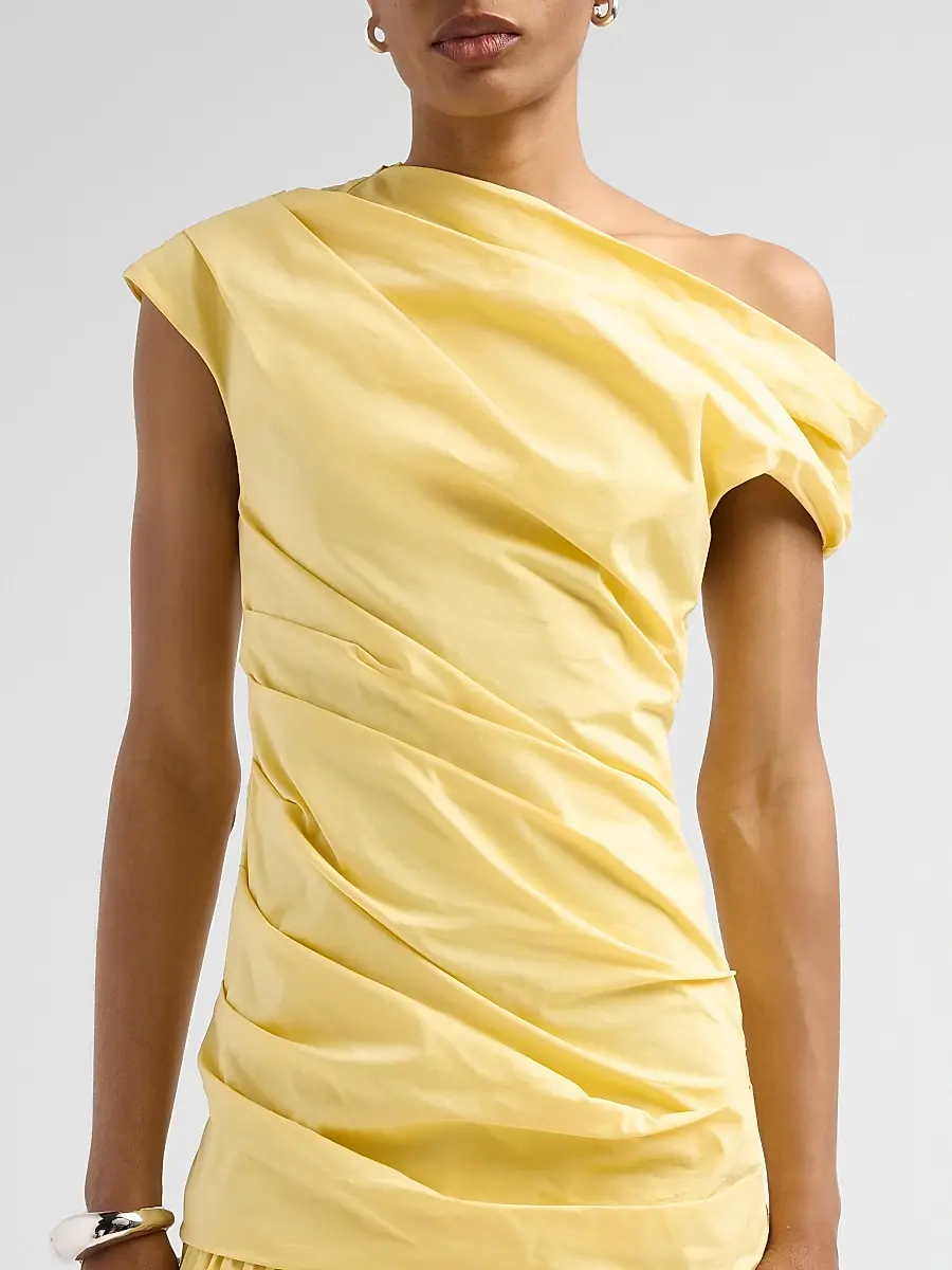 Simkhai Women's Ammalie Ruched Midi Dress | Thumbnail 5 Simkhai Women's Ammalie Ruched Midi Dress | Thumbnail 5