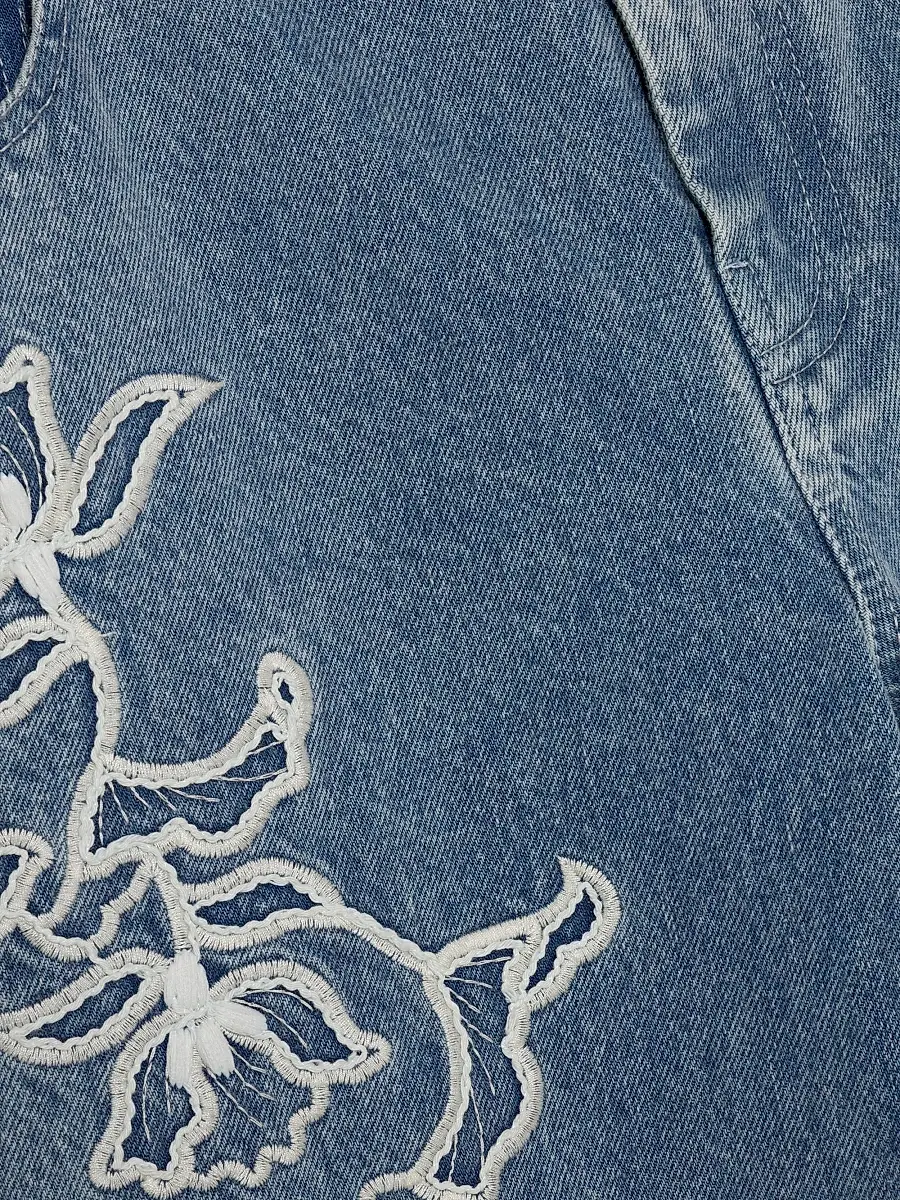 Simkhai Women's Porter Embroidered Jeans | Thumbnail 6 Simkhai Women's Porter Embroidered Jeans | Thumbnail 6