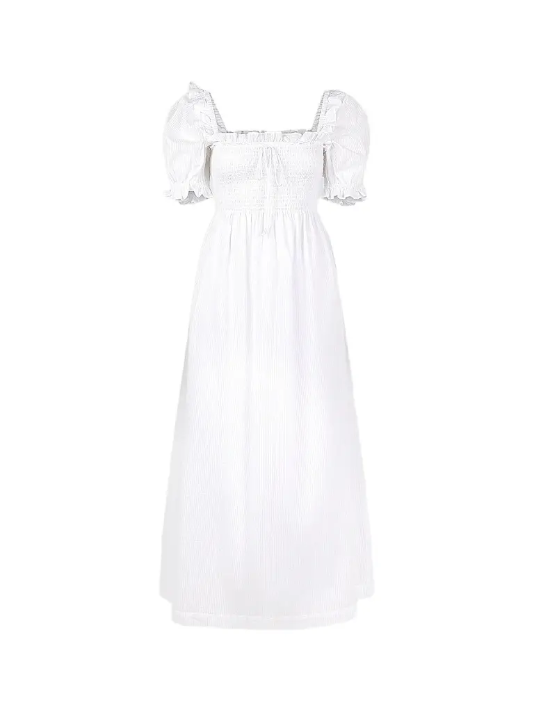 Hill House Home Women's The Scarlett Nap Dress - White Shadow Stripe - Size XXXXL | Image 1 Hill House Home Women's The Scarlett Nap Dress - White Shadow Stripe - Size XXXXL | Image 1