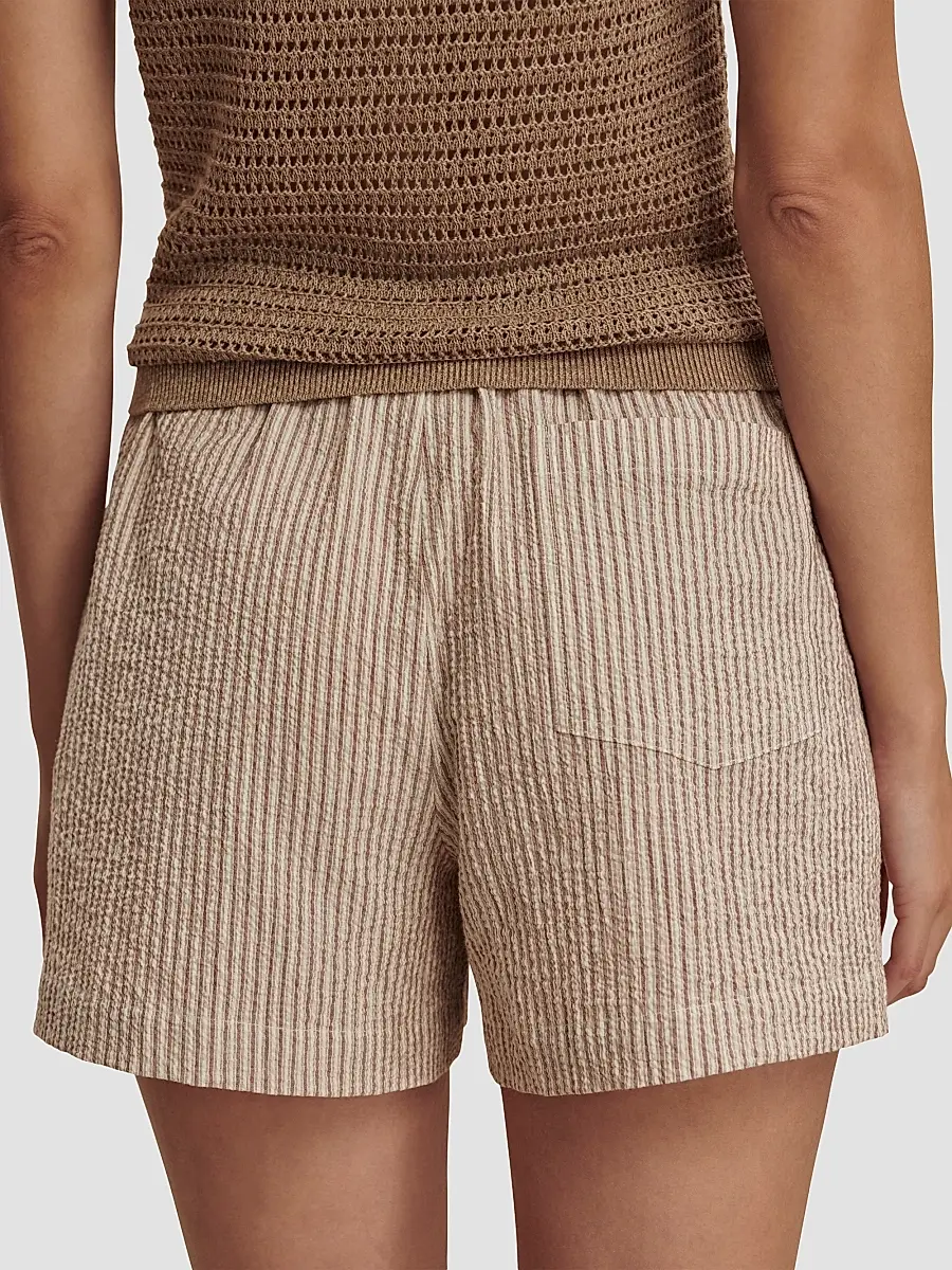 Varley Women's Darina Striped Stretch-Cotton Seersucker Shorts | Thumbnail 5 Varley Women's Darina Striped Stretch-Cotton Seersucker Shorts | Thumbnail 5