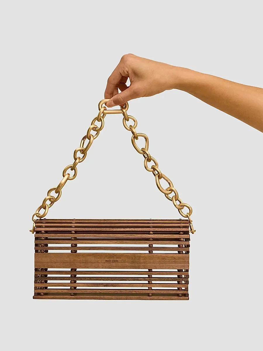Cult Gaia Women's Sylva Wooden Shoulder Bag | Thumbnail 2 Cult Gaia Women's Sylva Wooden Shoulder Bag | Thumbnail 2