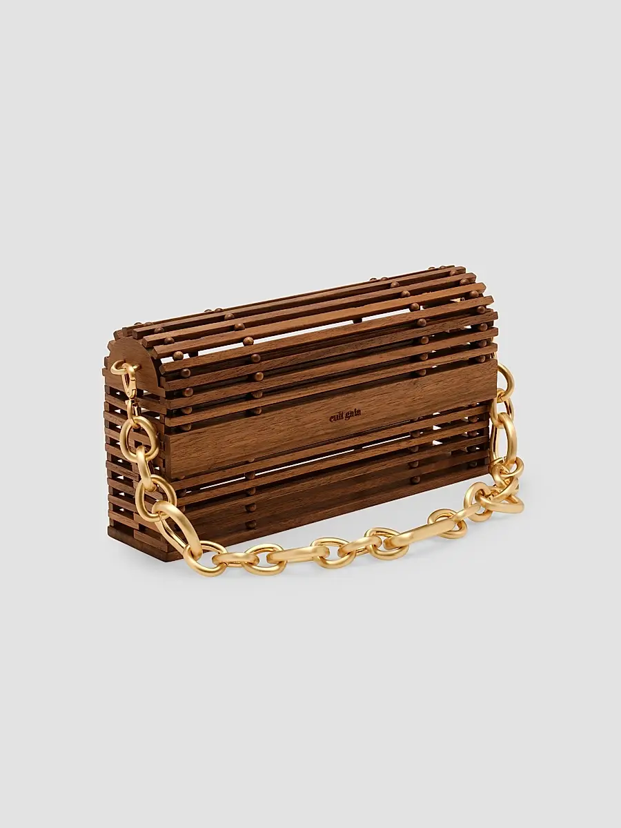 Cult Gaia Women's Sylva Wooden Shoulder Bag | Thumbnail 3 Cult Gaia Women's Sylva Wooden Shoulder Bag | Thumbnail 3