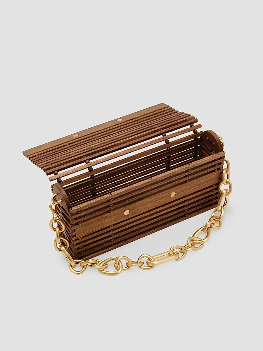 Cult Gaia Women's Sylva Wooden Shoulder Bag | Thumbnail 4 Cult Gaia Women's Sylva Wooden Shoulder Bag | Thumbnail 4