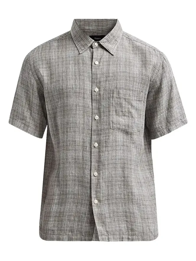 Men's Irving Plaid Linen Shirt Men's Irving Plaid Linen Shirt