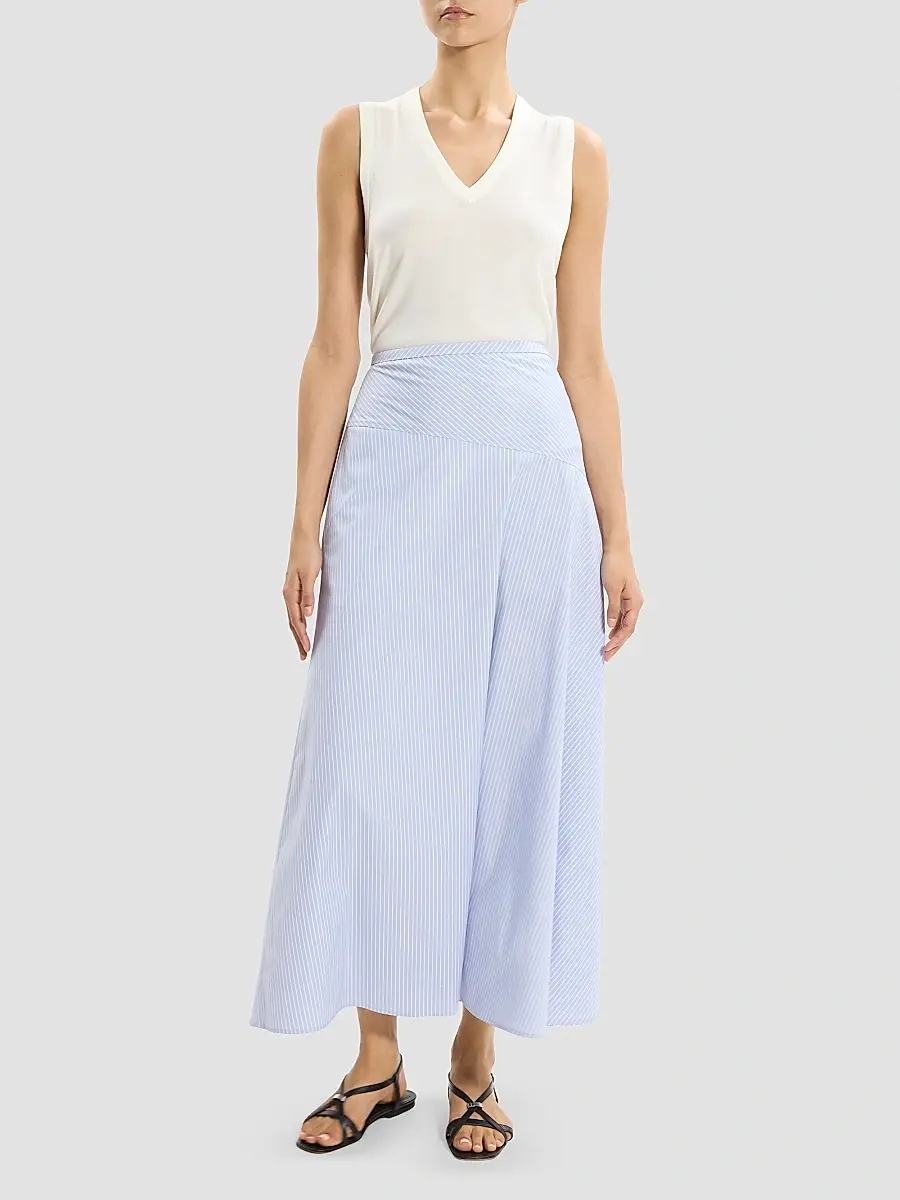 Theory Women's Striped Cotton-Blend Maxi Skirt | Thumbnail 2 Theory Women's Striped Cotton-Blend Maxi Skirt | Thumbnail 2