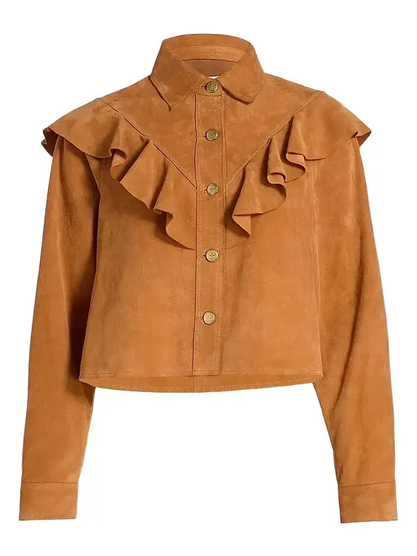 Women's Matilde Ruffle Suede Jacket