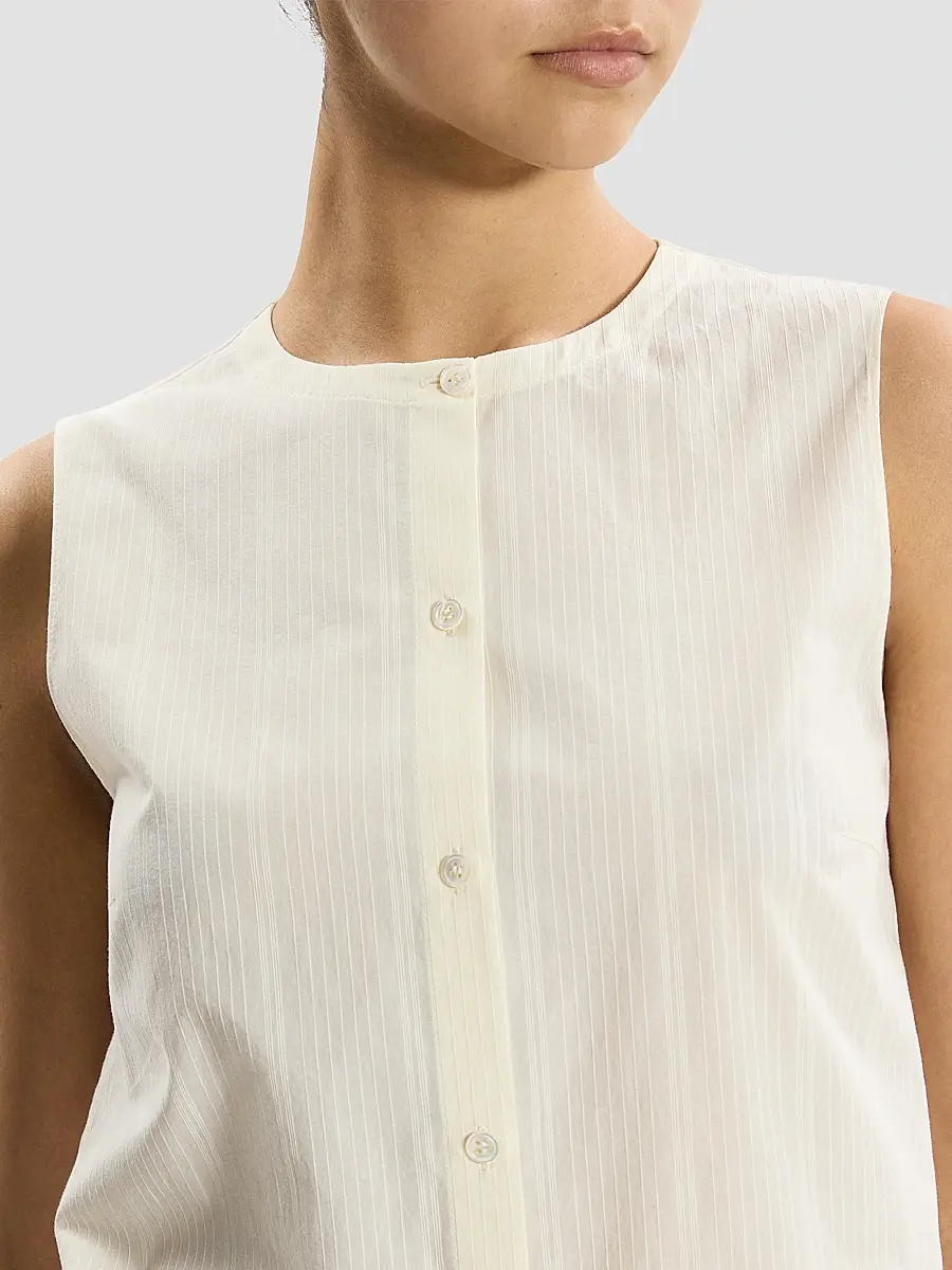 Theory Women's Striped Cotton Poplin Top | Thumbnail 5 Theory Women's Striped Cotton Poplin Top | Thumbnail 5
