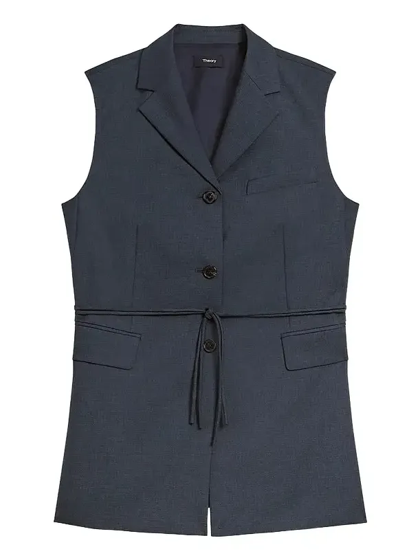 Women's Twill Notch Lapel Vest Women's Twill Notch Lapel Vest