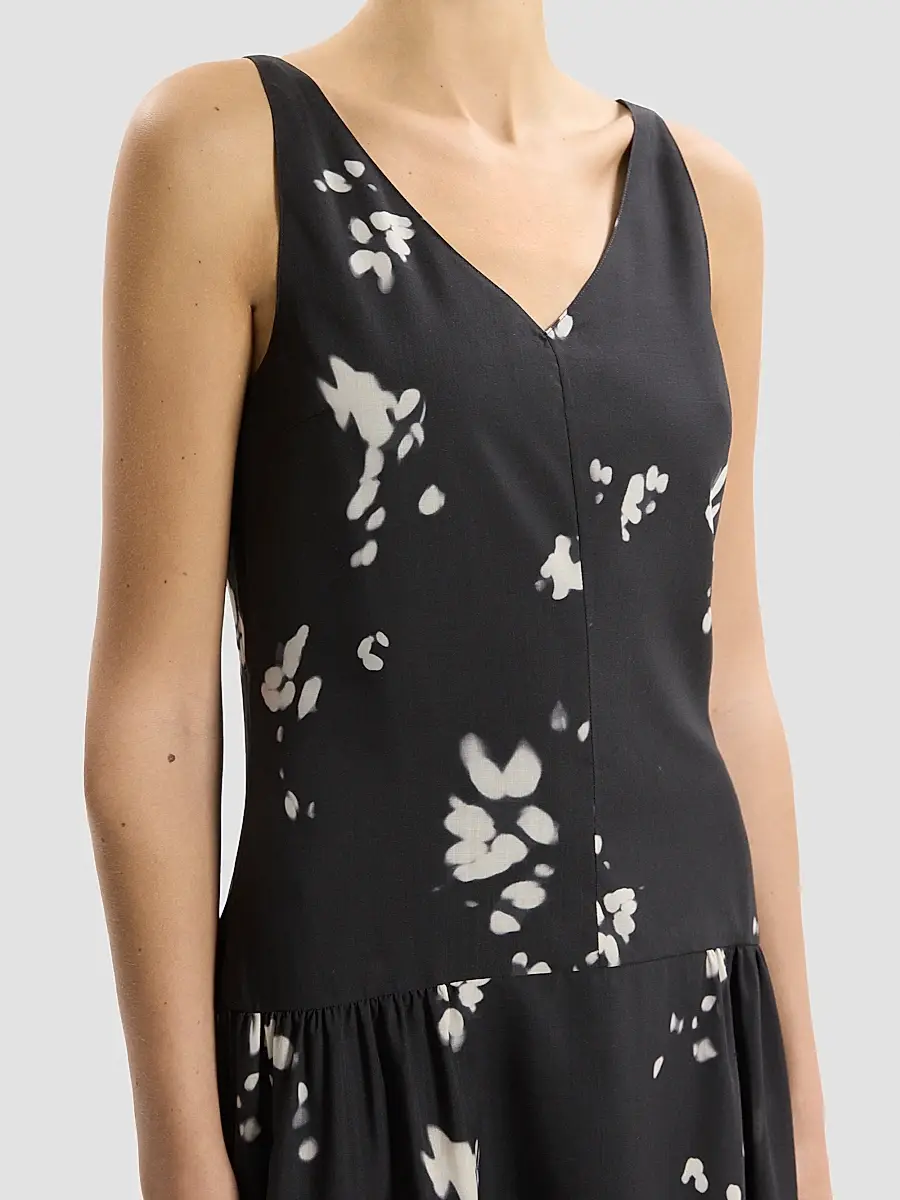 Theory Women's Floral Drop-Waist Midi Dress | Thumbnail 4 Theory Women's Floral Drop-Waist Midi Dress | Thumbnail 4