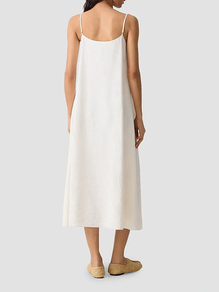 Theory Women's Textured Silk-Blend Midi Slipdress | Thumbnail 3 Theory Women's Textured Silk-Blend Midi Slipdress | Thumbnail 3