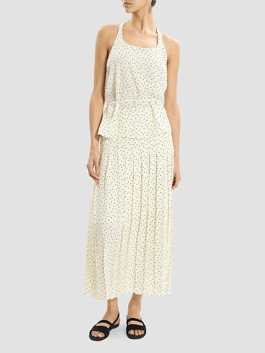 Theory Women's Polka Dot Tie-Waist Top | Thumbnail 2 Theory Women's Polka Dot Tie-Waist Top | Thumbnail 2