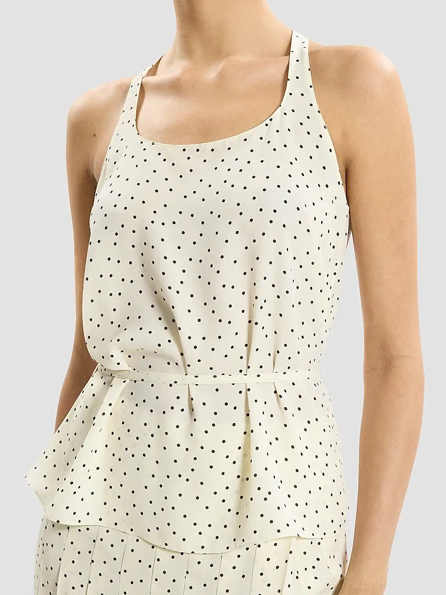 Theory Women's Polka Dot Tie-Waist Top | Thumbnail 5 Theory Women's Polka Dot Tie-Waist Top | Thumbnail 5