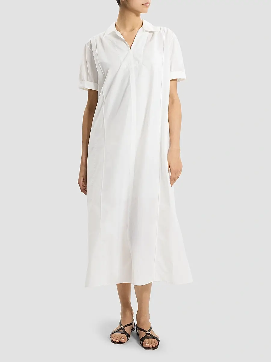 Theory Women's Cotton-Blend Shift Maxi Dress | Thumbnail 2 Theory Women's Cotton-Blend Shift Maxi Dress | Thumbnail 2
