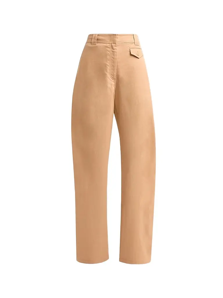 Ulla Johnson Women's Laure Barrel-Leg Trousers - Fawn - Size 12 | Image 1 Ulla Johnson Women's Laure Barrel-Leg Trousers - Fawn - Size 12 | Image 1