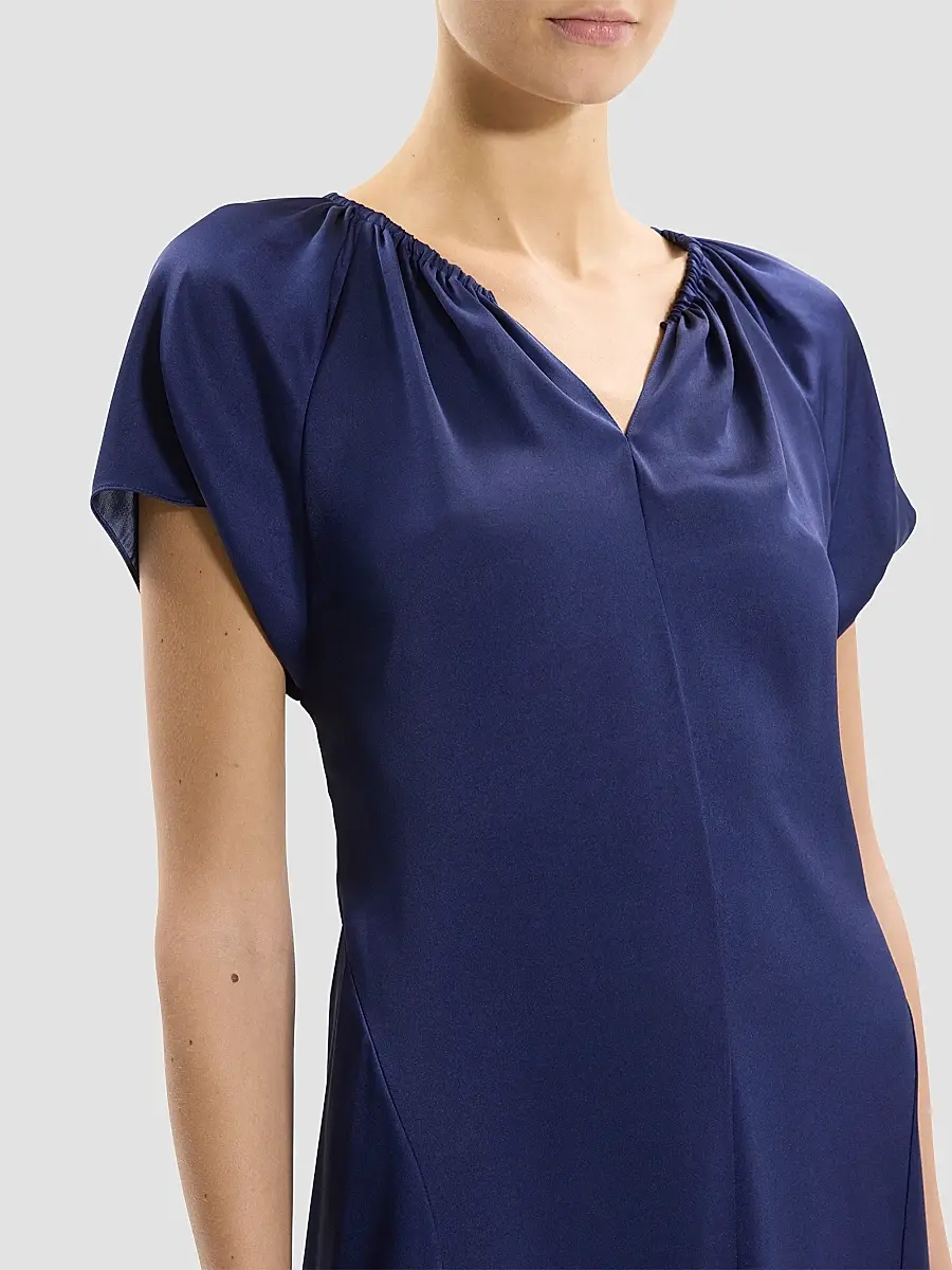 Theory Women's Satin A-Line Midi Dress | Thumbnail 4 Theory Women's Satin A-Line Midi Dress | Thumbnail 4