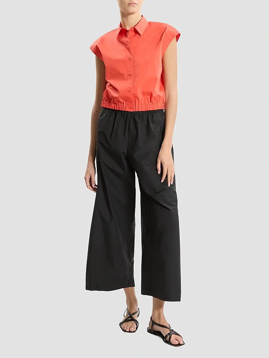 Theory Women's Cotton Poplin Crop Shirt | Thumbnail 2 Theory Women's Cotton Poplin Crop Shirt | Thumbnail 2