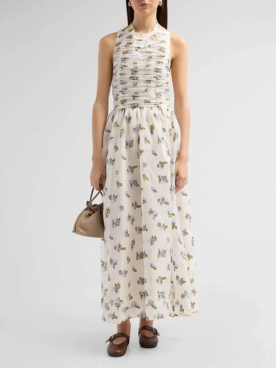 Ulla Johnson Women's Fleurine Floral Organza Maxi Dress | Thumbnail 2