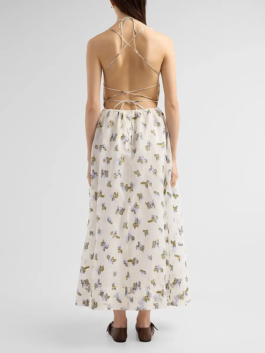 Ulla Johnson Women's Fleurine Floral Organza Maxi Dress | Thumbnail 3