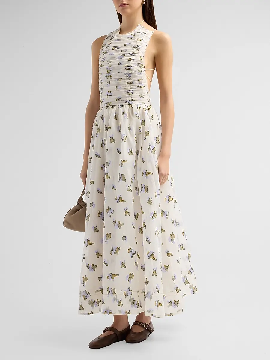 Ulla Johnson Women's Fleurine Floral Organza Maxi Dress | Thumbnail 4