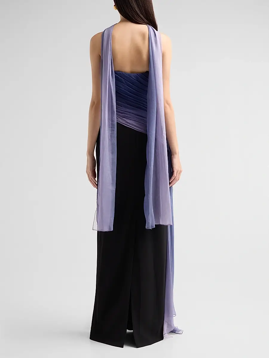 Rene Ruiz Collection Women's Crêpe & Ombré Chiffon Column Gown | Thumbnail 3 Rene Ruiz Collection Women's Crêpe & Ombré Chiffon Column Gown | Thumbnail 3