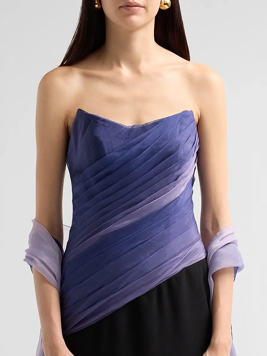 Rene Ruiz Collection Women's Crêpe & Ombré Chiffon Column Gown | Thumbnail 5 Rene Ruiz Collection Women's Crêpe & Ombré Chiffon Column Gown | Thumbnail 5