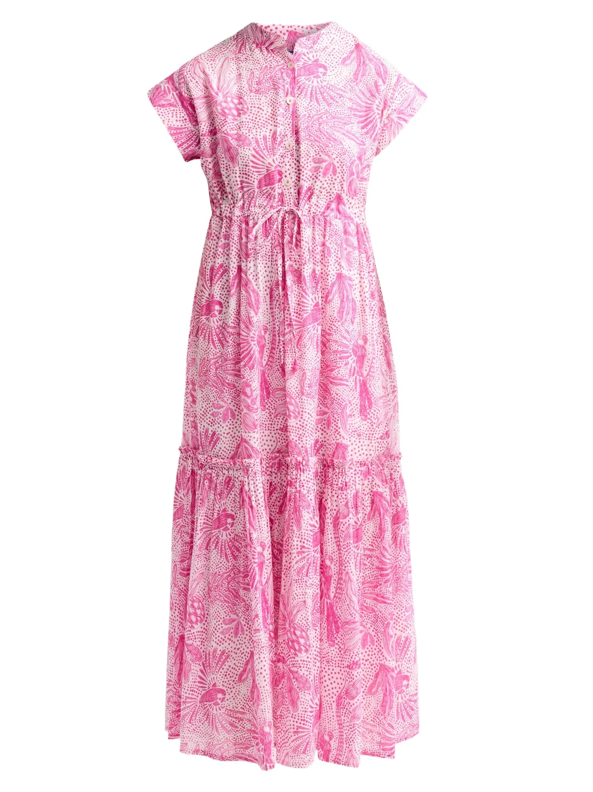 Women's Mumi Floral Cotton Tie Midi Dress Women's Mumi Floral Cotton Tie Midi Dress