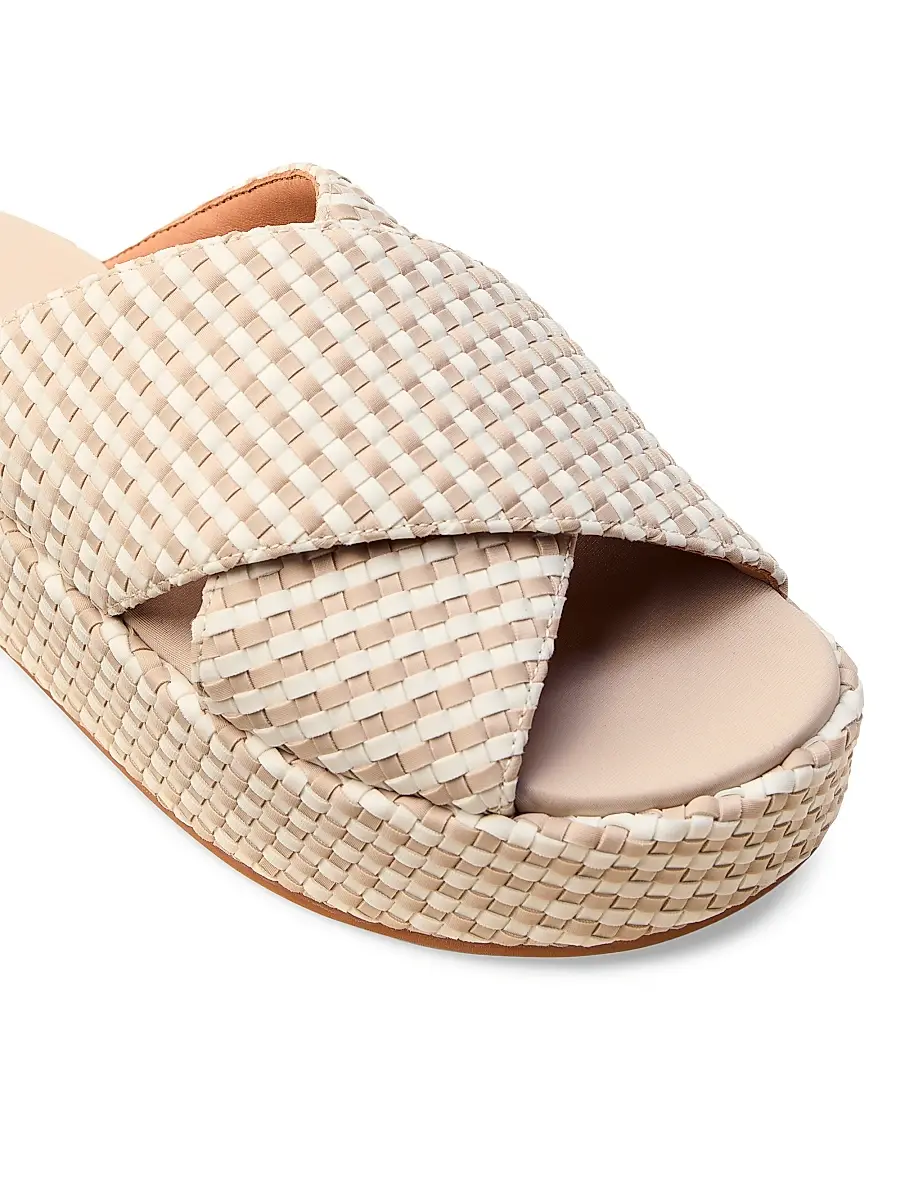 Naghedi Women's Laguna Striped Geo Platform Sandals - Mykonos | Thumbnail 3